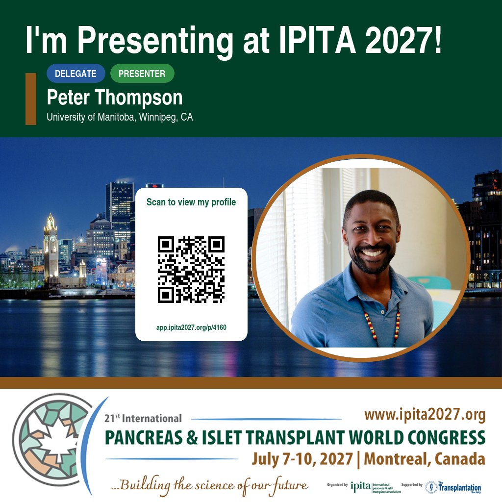 Let's Meet card for Peter Thompson